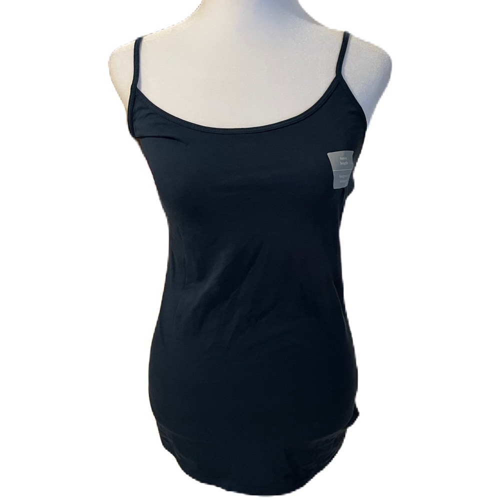 Navy Blue NWT Old Navy Adjustable Spaghetti Strap Fitted Tunic Length Tank Top
